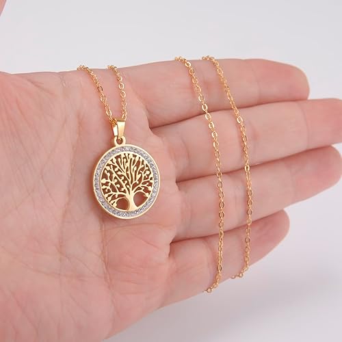 Minimalist Solitaire Pendant Necklace | Gold Plated Stainless Steel O-Chain | Unisex Office/Career Jewellery