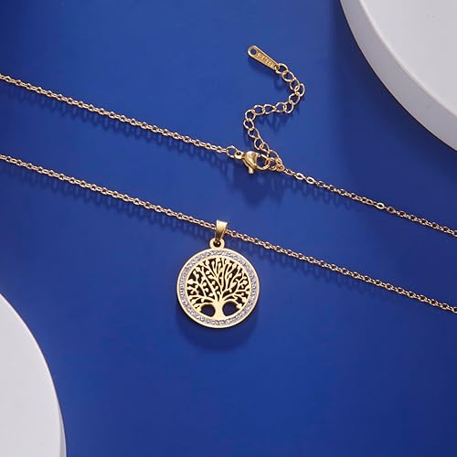 Minimalist Solitaire Pendant Necklace | Gold Plated Stainless Steel O-Chain | Unisex Office/Career Jewellery