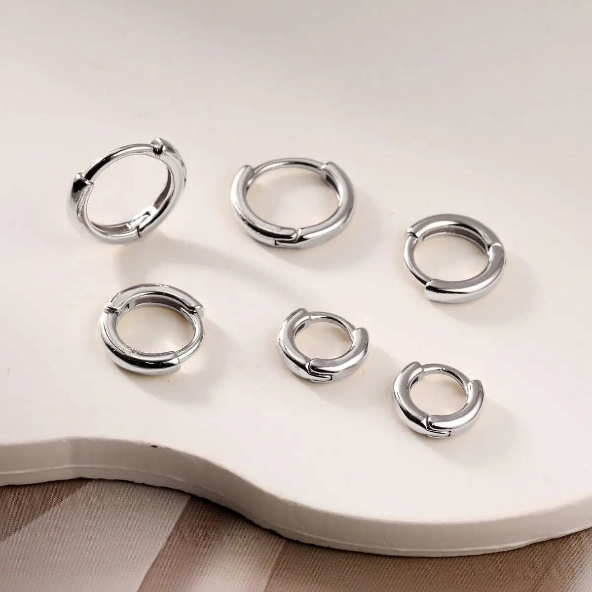 BAMOER 925 Sterling Silver Huggie Hoop Earrings | Gold Plated Minimalist Hoops | Fine Jewellery Multi-Piercing Set