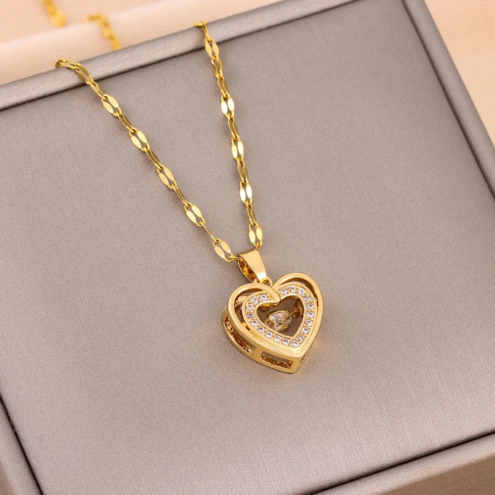 Marisa Women's Tree of Life Pendant Necklace | Stainless Steel Zirconia Charm | Anti-Tarnish Cute/Romantic Jewellery