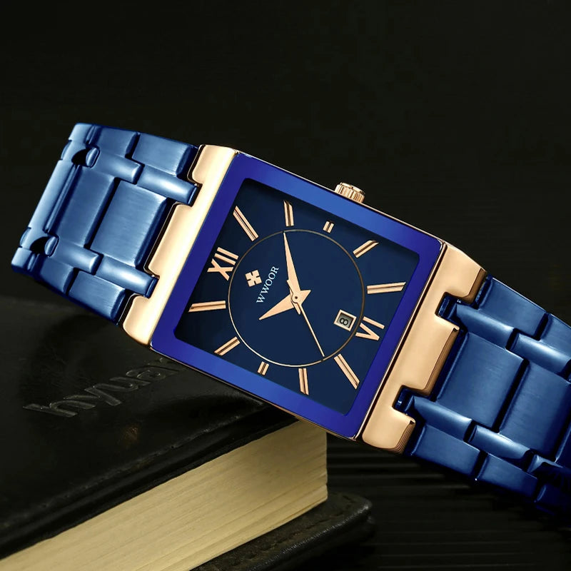 WWOOR 2024 Luxury Women's Watch, Quartz movement, square dial.