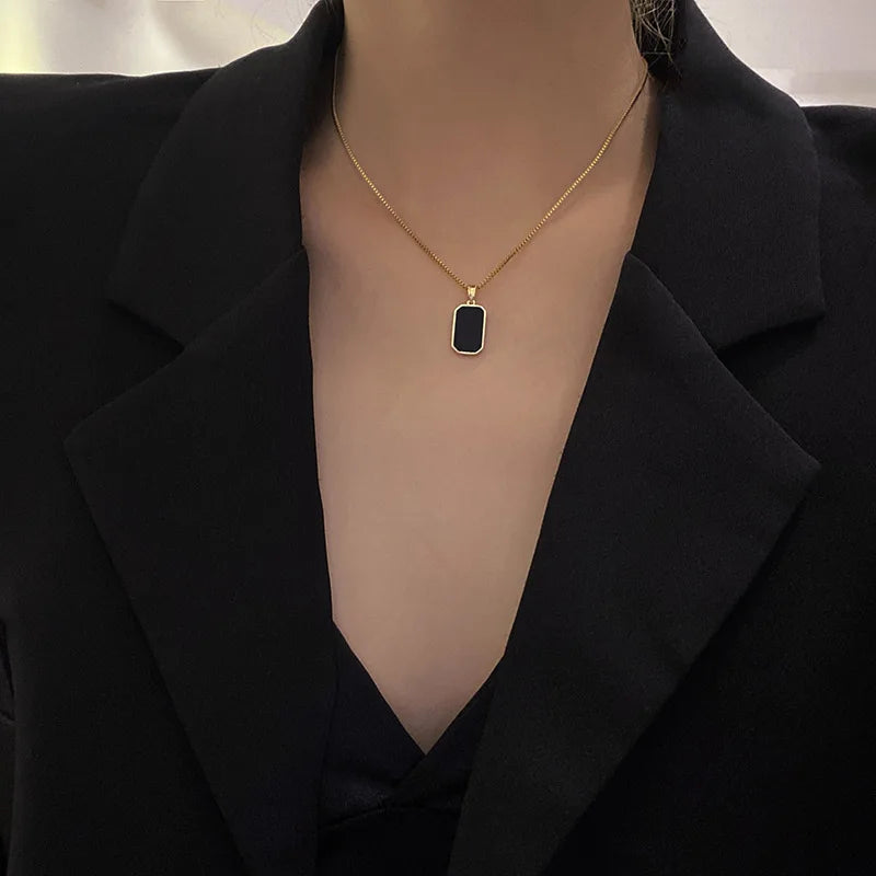 DIEYURO Women's Snake Chain Lariat Necklace | Stainless Steel Adjustable Y-Chain | Anti-Tarnish Trendy Jewellery