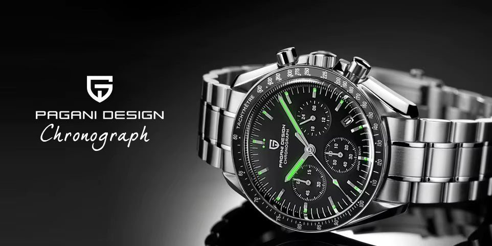 PAGANI DESIGN PD-1701 Quartz Chronograph for Men | Sapphire Crystal | 10Bar (100M) Water Resistant