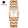 WWOOR 2024 Luxury Women's Watch, Quartz movement, square dial.