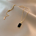 DIEYURO Women's Snake Chain Lariat Necklace | Stainless Steel Adjustable Y-Chain | Anti-Tarnish Trendy Jewellery