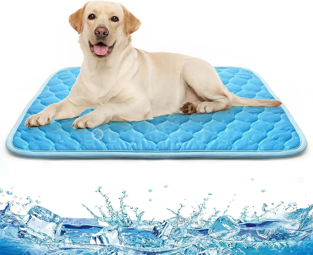 Pet Cooling Mat for Dogs & Cats | Breathable Cold Fabric Pad | Self-Cooling, Hand Washable & Anti-Heat Relief