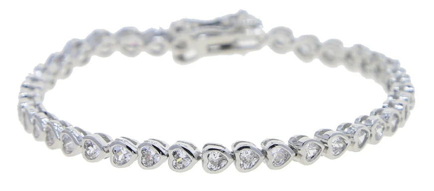 sdzstone Multi-Cut CZ Tennis Bracelet | AAA Cubic Zirconia | Gold Plated Geometric Stacking Jewellery | 15cm+4cm