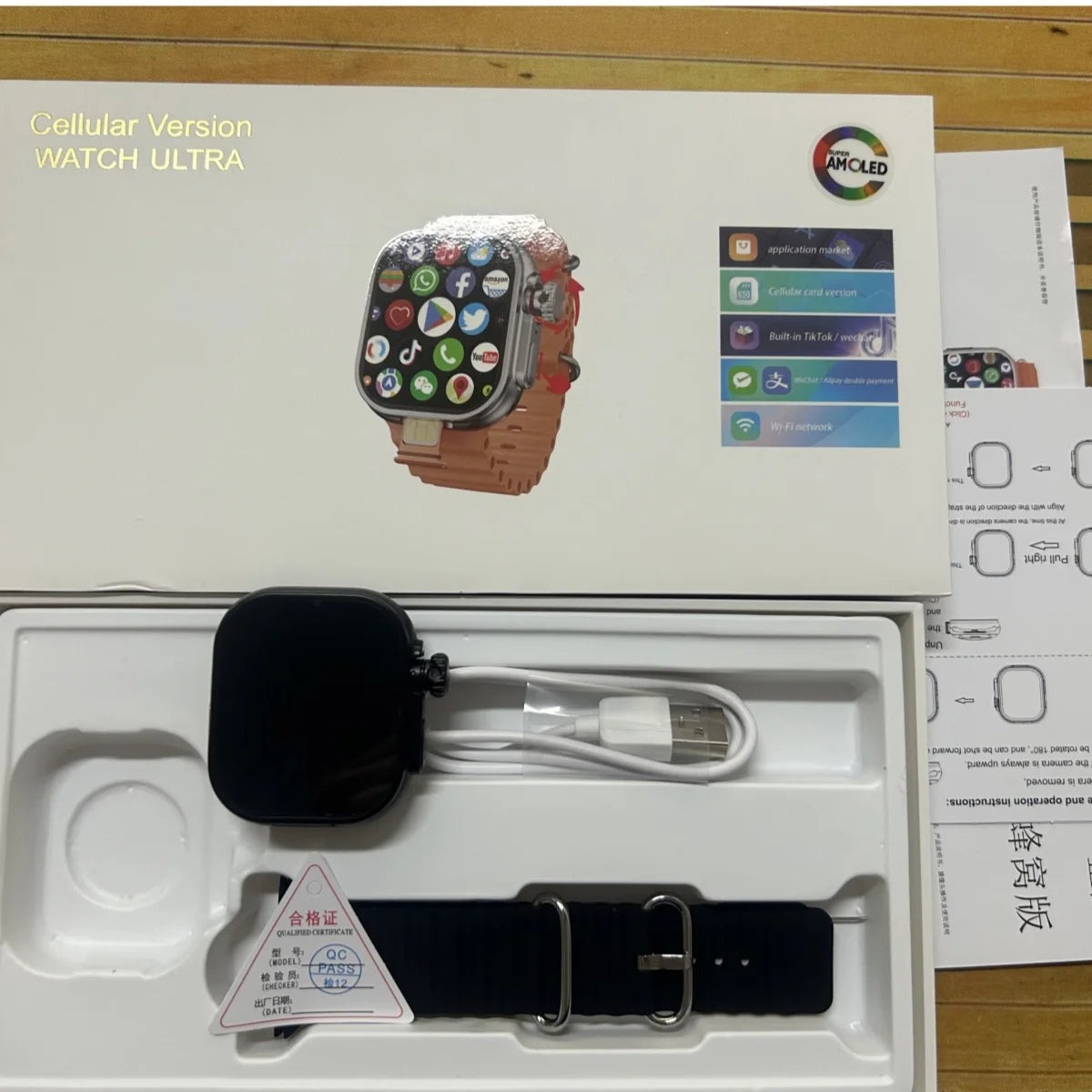 GOLDENSPIKE CD12 Ultra Max 5G – AMOLED Smartwatch with Rotating Camera and GPS.