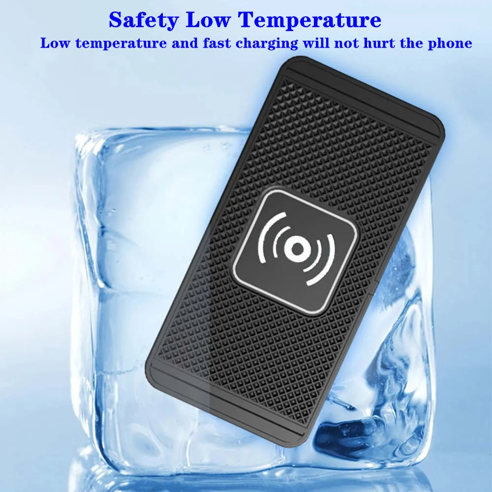 Wireless Car Charger | Anti-slip, anti-overheating, 15W QC Type-C/USB fast charger