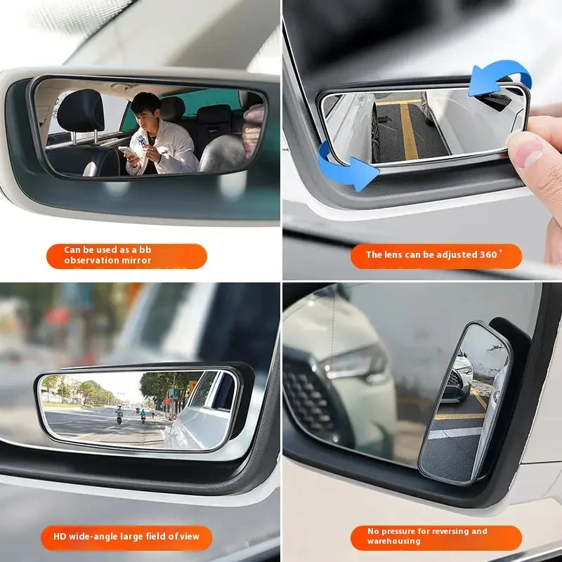 HD Convex Rearview Mirror for Cars | 360° Blind Spot Adjustable for Wheels and Parking