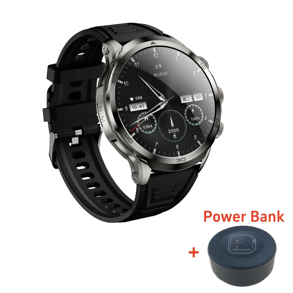 Smartwatch H19 5G LTE with 190° Rotating Camera, GPS, Wi-Fi and Google Play – Compatible with Android and SIM Card