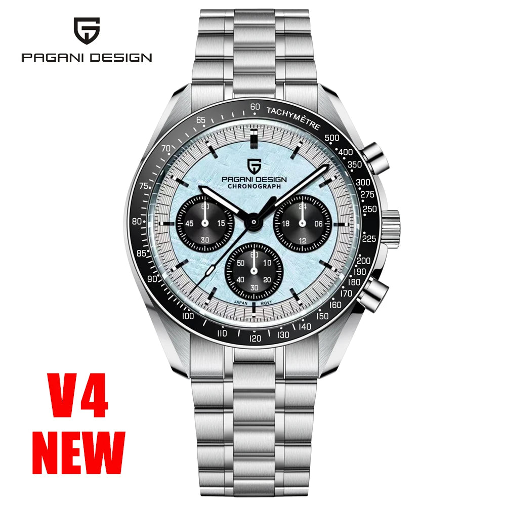 PAGANI DESIGN PD-1701 Quartz Chronograph for Men | Sapphire Crystal | 10Bar (100M) Water Resistant