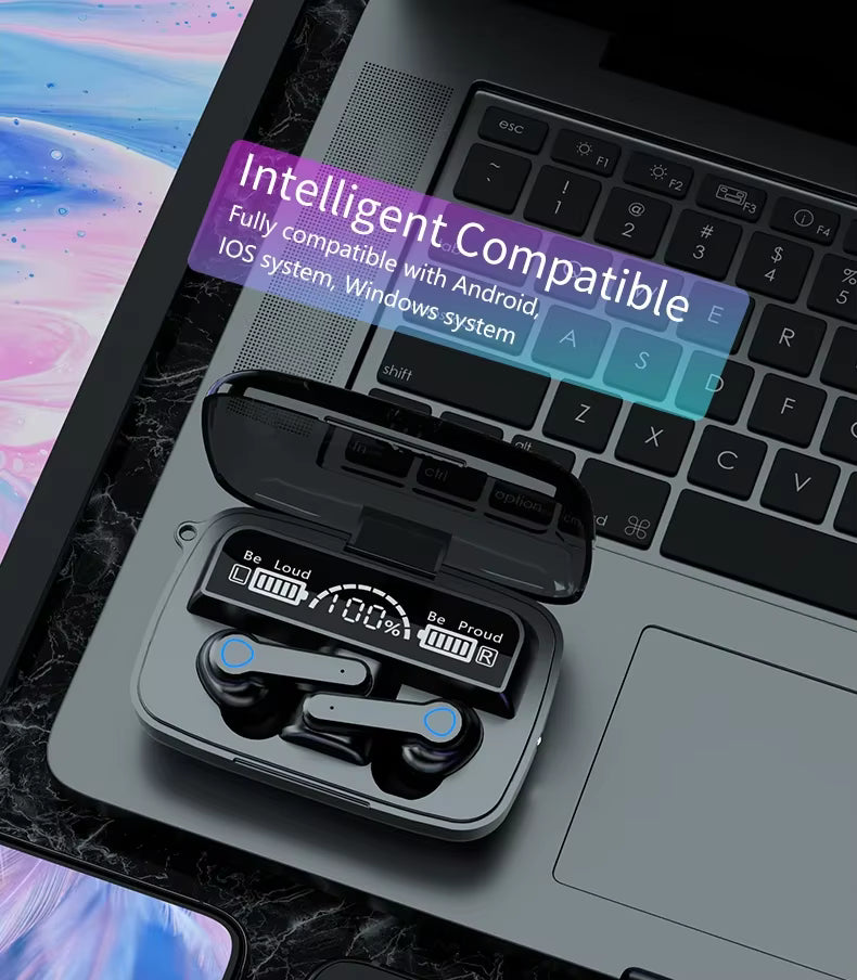 BULIAN M19 TWS Earbuds | 2800mAh Power Bank Case | ANC Bluetooth 5.1 | Touch Control Wireless Headphones