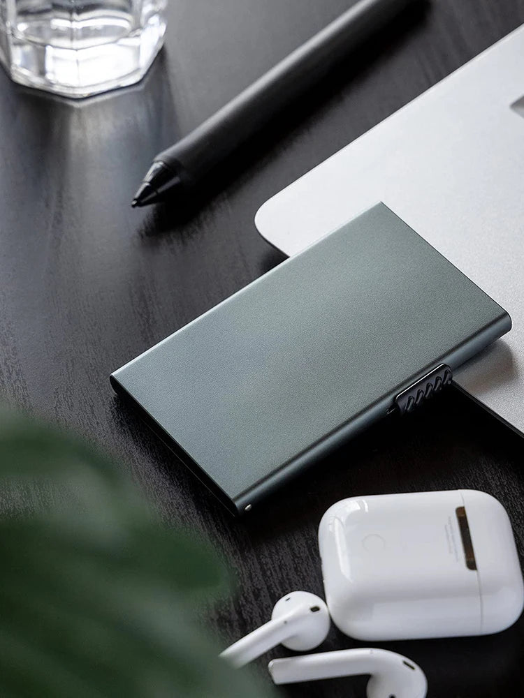 Slim Metal Card Holder Wallet | RFID Blocking Automatic Ejector | Aluminium Alloy Minimalist Design