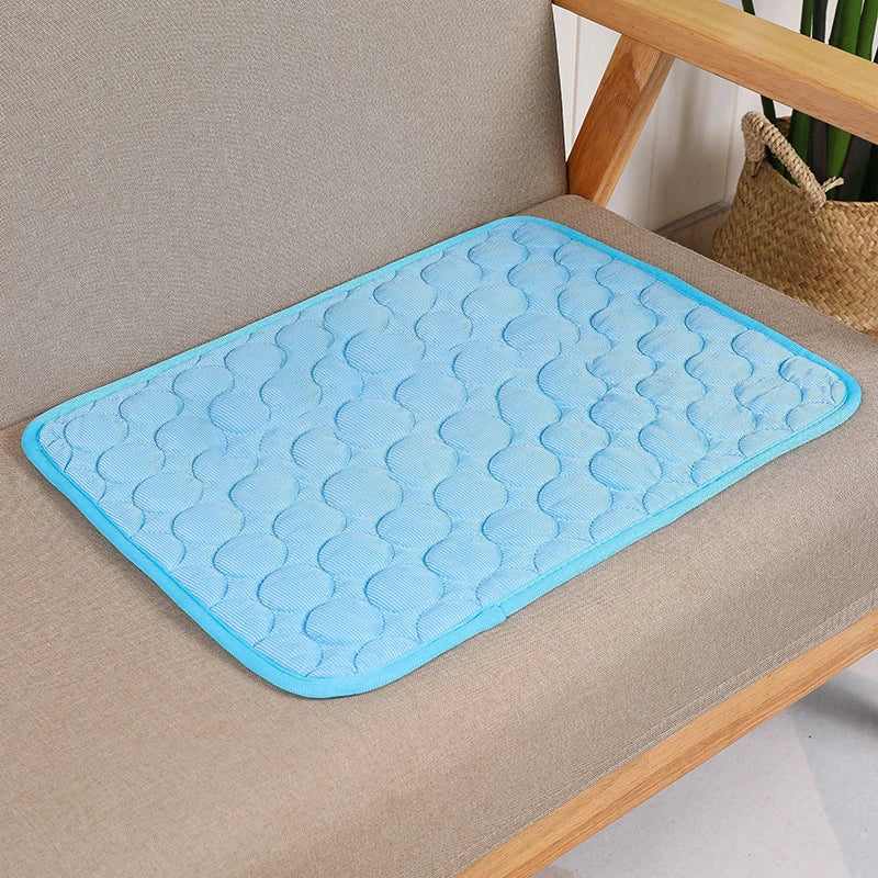 Pet Cooling Mat for Dogs & Cats | Breathable Cold Fabric Pad | Self-Cooling, Hand Washable & Anti-Heat Relief