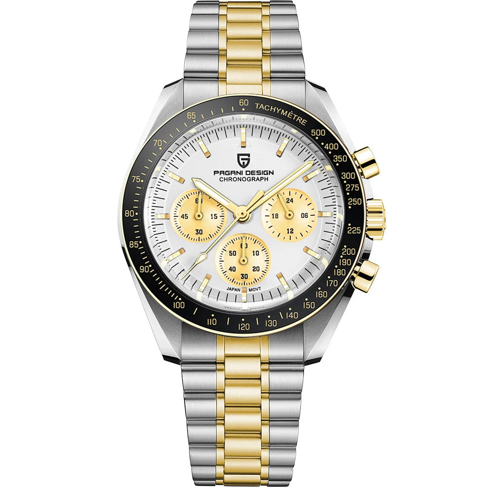 PAGANI DESIGN PD-1701 Quartz Chronograph for Men | Sapphire Crystal | 10Bar (100M) Water Resistant