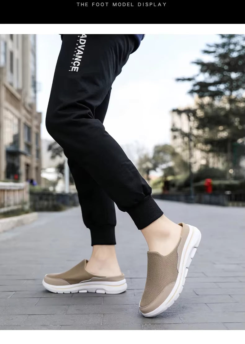Ngouxm Men's Air Mesh Clog Slipper | Slip-On Backless Shoe | Lightweight EVA Outsole | Summer Breathable