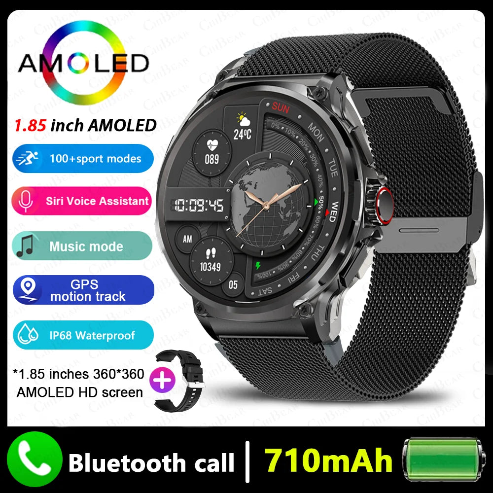 Jooeniok 2024 Smart Watch | 710mAh Long Battery Life | 1.85'' Always-on Screen | Bluetooth Call | IP68