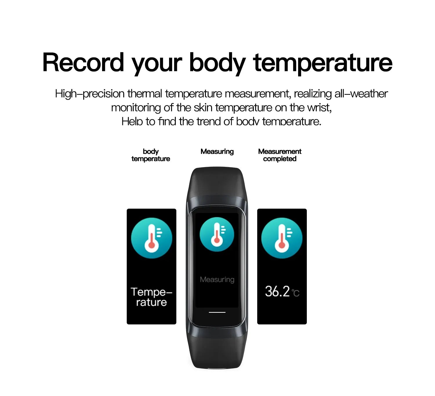 LIGE Unisex Smart Bracelet with AMOLED Display, Heart Rate, Blood Pressure and Physical Activity Monitor, Waterproof.