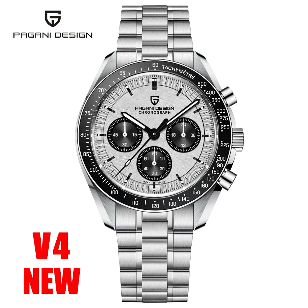 PAGANI DESIGN PD-1701 Quartz Chronograph for Men | Sapphire Crystal | 10Bar (100M) Water Resistant