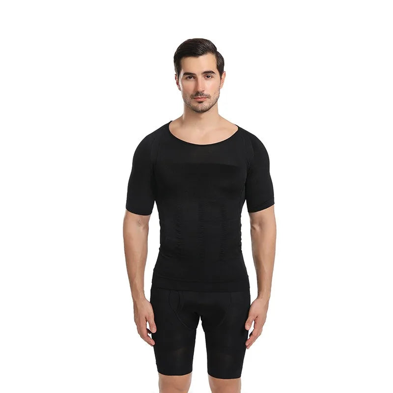 YBFDO Men's Compression Tank Top | Seamless Chest & Tummy Control Shaper | Gynecomastia Vest