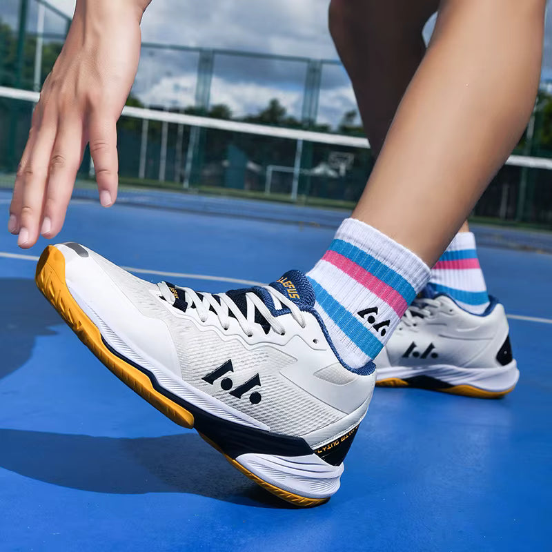 R.xjian L031 Unisex Court Shoes | Anti-Slip Rubber Outsole | Badminton, Tennis & Volleyball Sneaker | Breathable