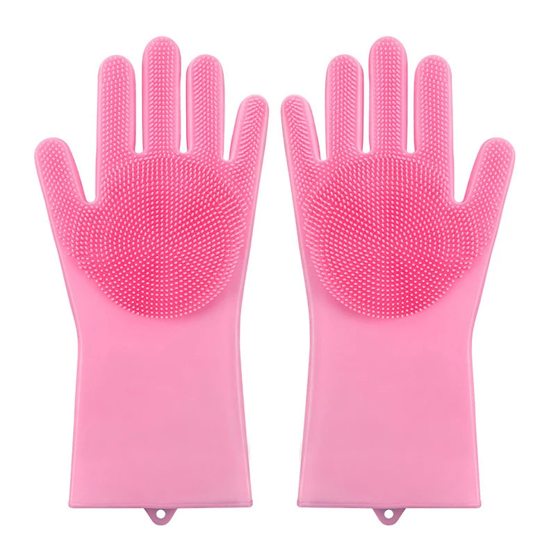 Eco-Friendly Silicone Pet Grooming Gloves | Deshedding, Bathing & Cleaning Mitts | Heat Resistant Multi-Purpose