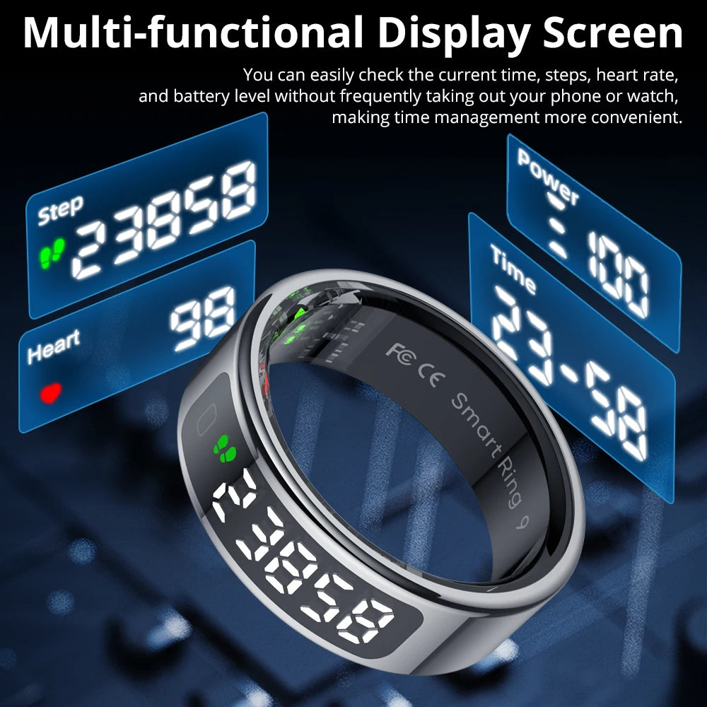 COLMI R12 Smart Ring | Integrated Display Screen | Wireless Charging | 5ATM Waterproof Health Tracker