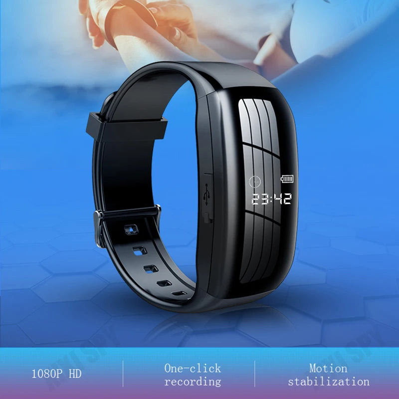 XIXI SPY D5 Mini Body Cam Watch | 1080P HD Video Recorder | One-Click Covert Surveillance Bracelet