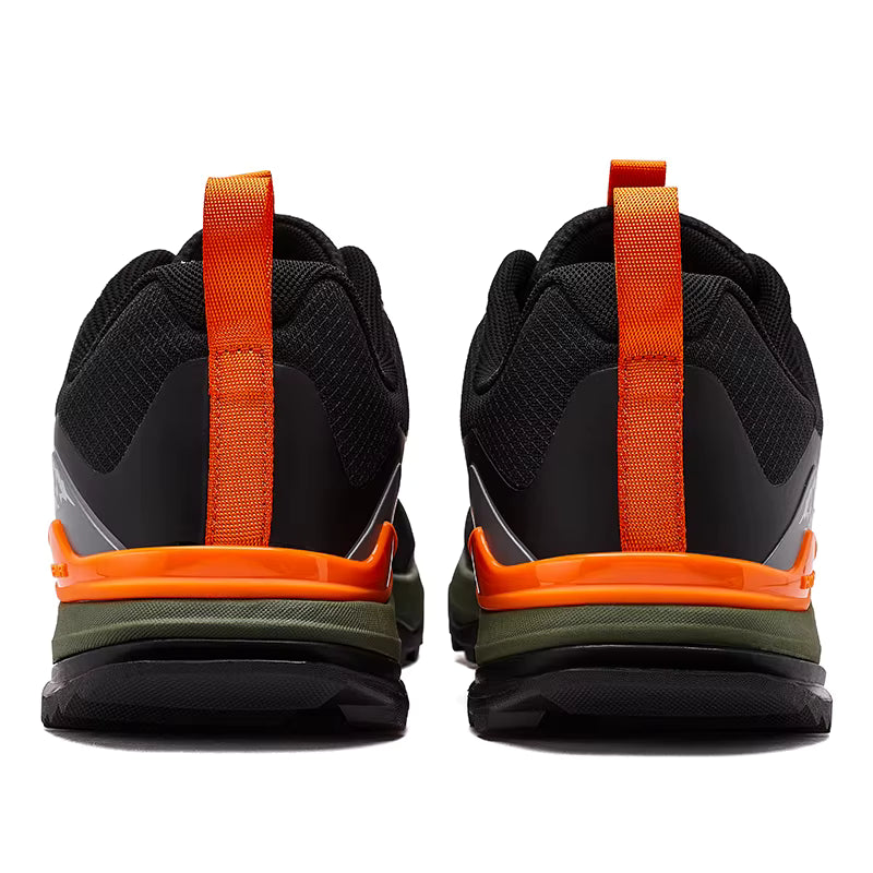 HOBIBEAR Men's Casual Trail Sneaker | Non-slip Rubber Outsole | Hiking & Walking Shoe | Green/Black/Pink