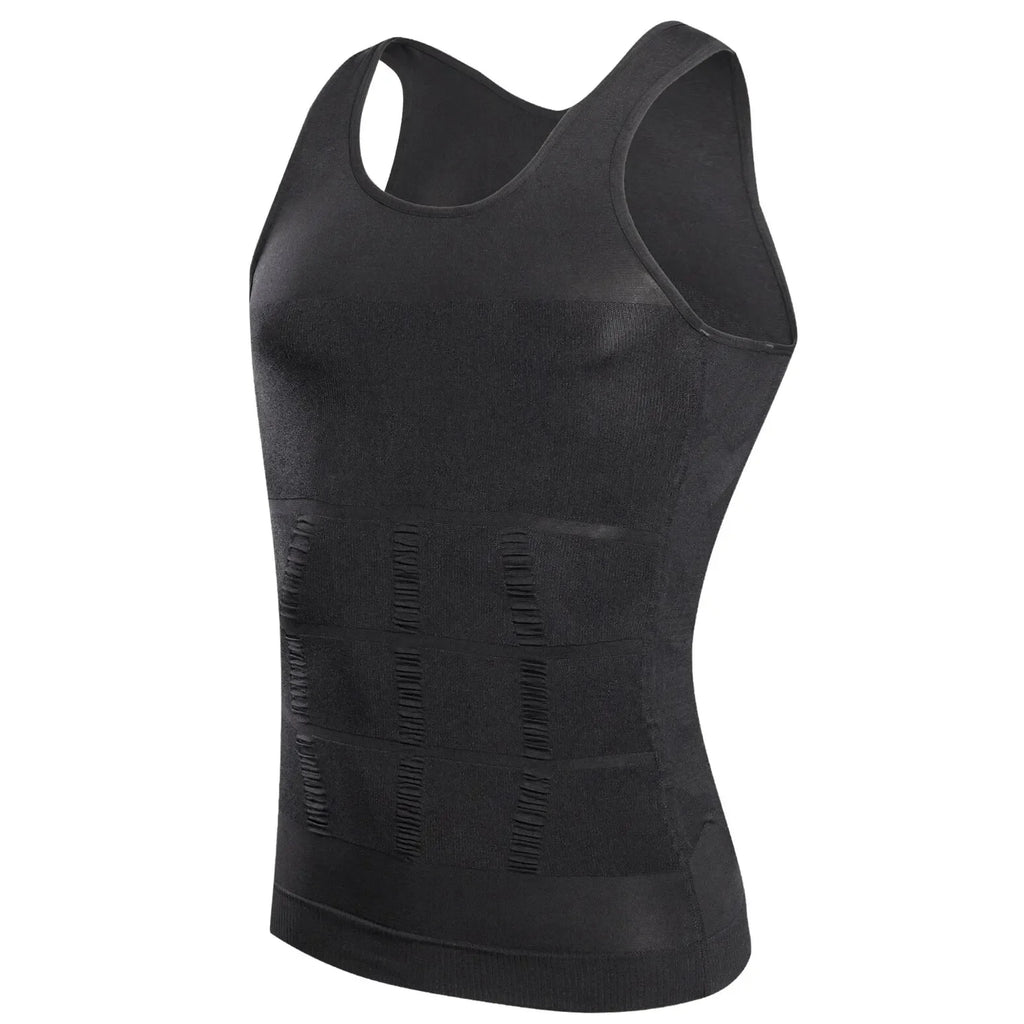 YBFDO Men's Compression Tank Top | Seamless Chest & Tummy Control Shaper | Gynecomastia Vest