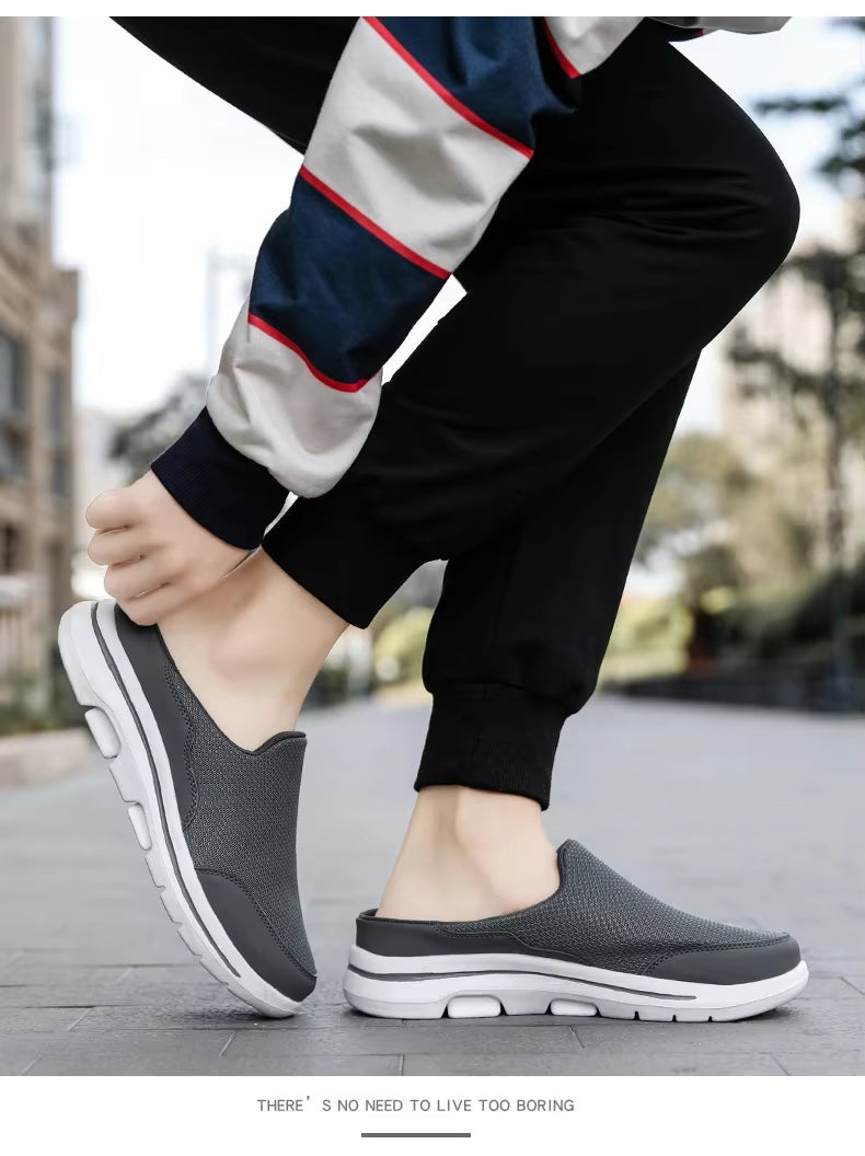 Ngouxm Men's Air Mesh Clog Slipper | Slip-On Backless Shoe | Lightweight EVA Outsole | Summer Breathable