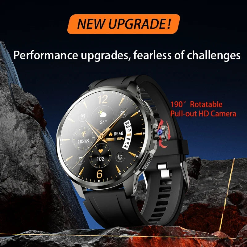 Goldenspike H99 Unisex Smartwatch, 1.95" AMOLED Screen, 190° Rotating Camera, GPS, Wi-Fi, 4G/5G and SIM Card Slot.