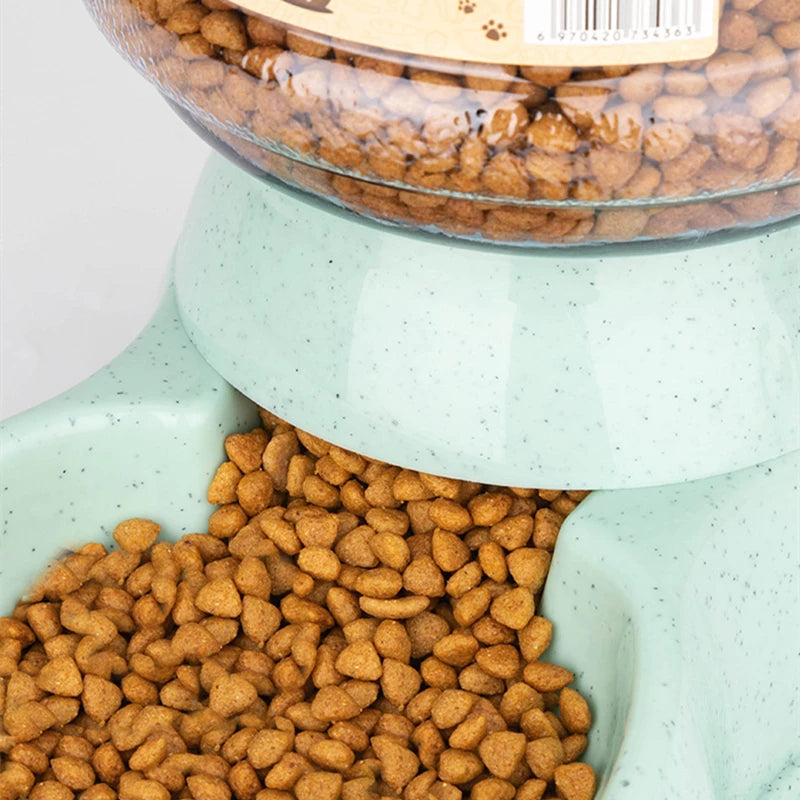 3.8L Gravity Automatic Pet Feeder & Waterer for Dogs & Cats | Non-Electric Dispenser