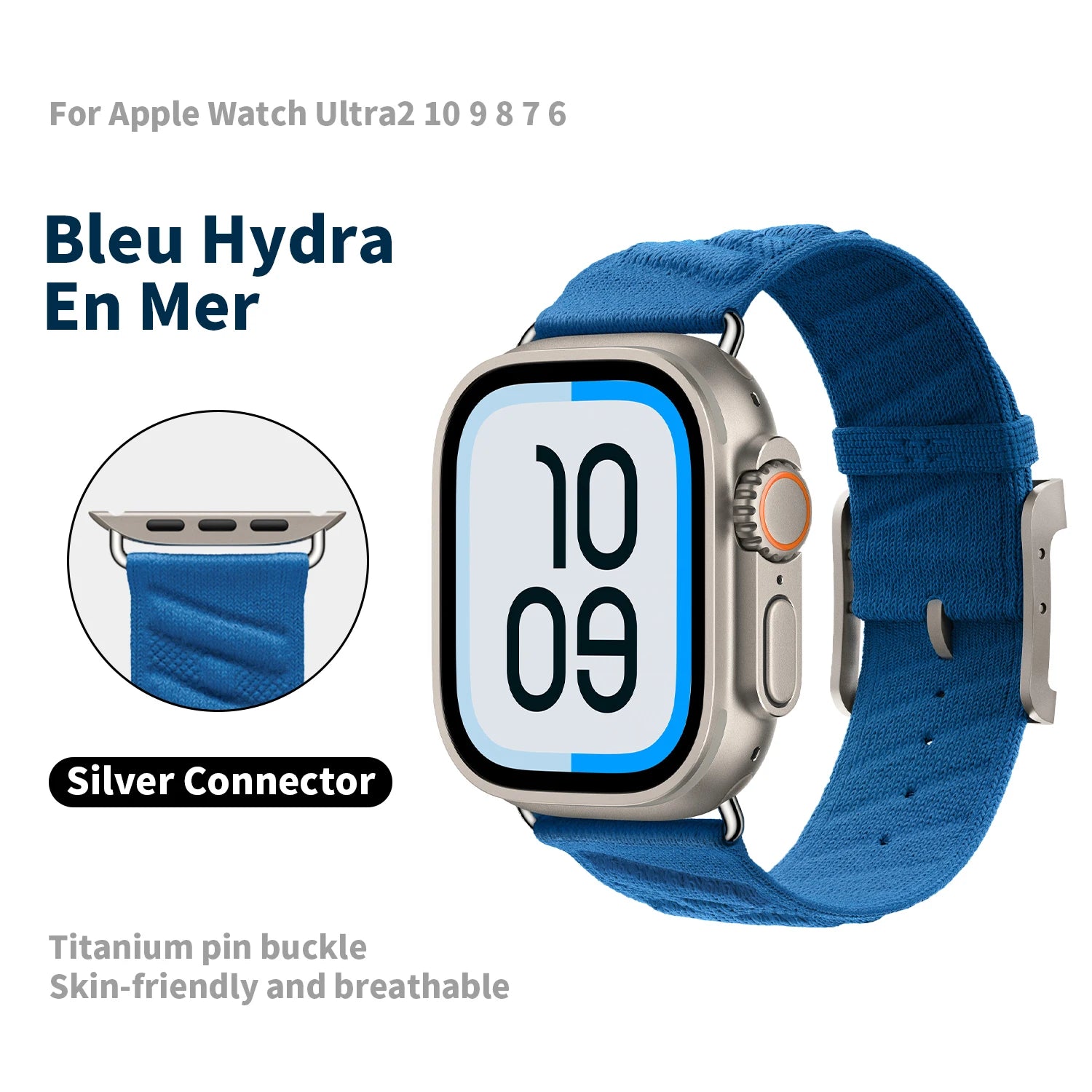 JINCOR Apple Watch Ultra Band | Alpine Loop Nylon Strap | Customised Titanium Pin Clips | 49mm 45mm 44mm