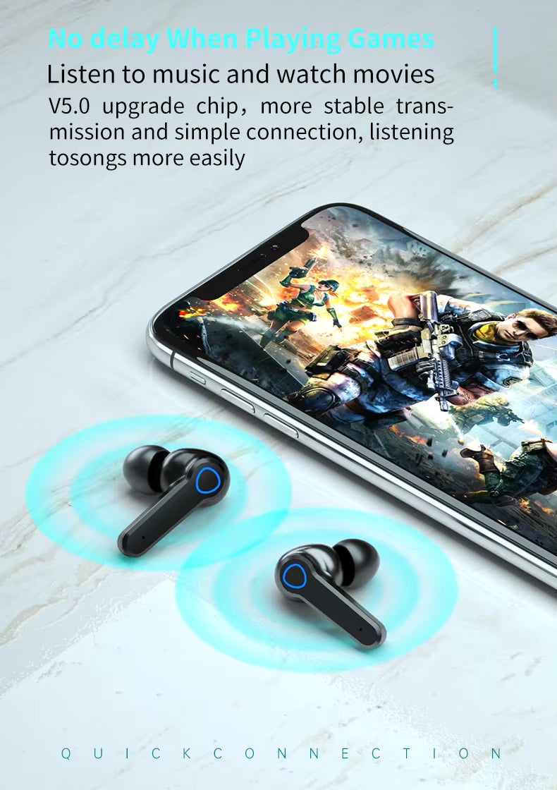 BULIAN M19 TWS Earbuds | 2800mAh Power Bank Case | ANC Bluetooth 5.1 | Touch Control Wireless Headphones