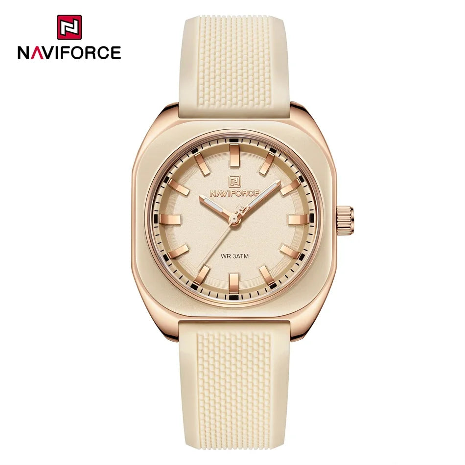NAVIFORCE NF 5061 Women's Watch, Quartz Movement and Silicone Strap.