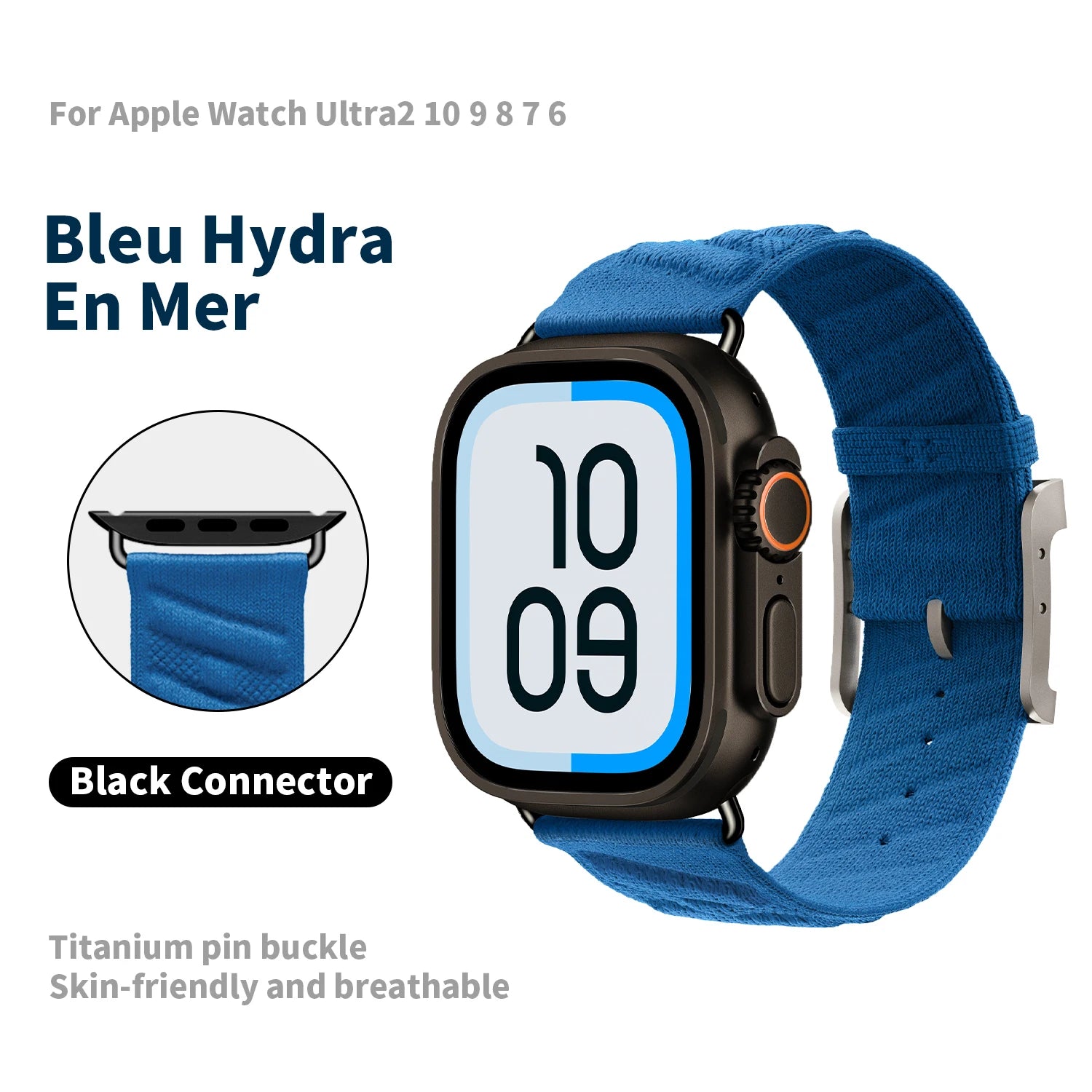 JINCOR Apple Watch Ultra Band | Alpine Loop Nylon Strap | Customised Titanium Pin Clips | 49mm 45mm 44mm