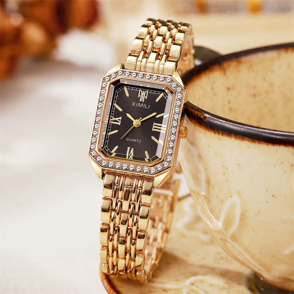 XIMILI 2025 Premium Women's Watch - Luxury Gold, Quartz Movement and Crystal Design