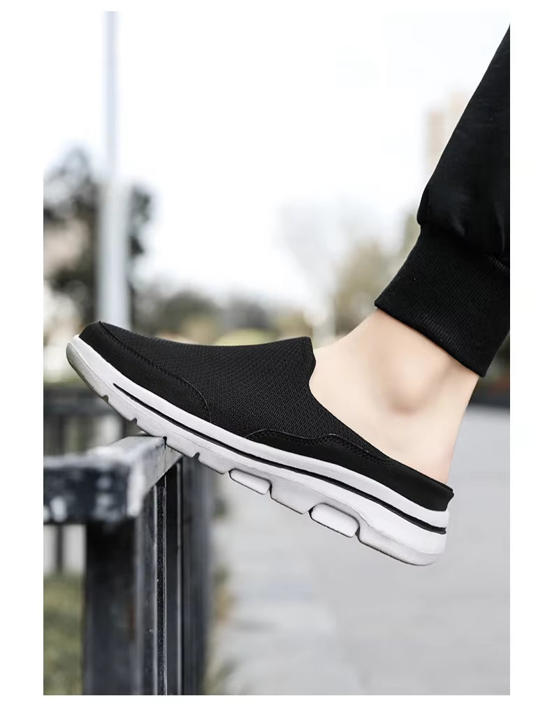 Ngouxm Men's Air Mesh Clog Slipper | Slip-On Backless Shoe | Lightweight EVA Outsole | Summer Breathable