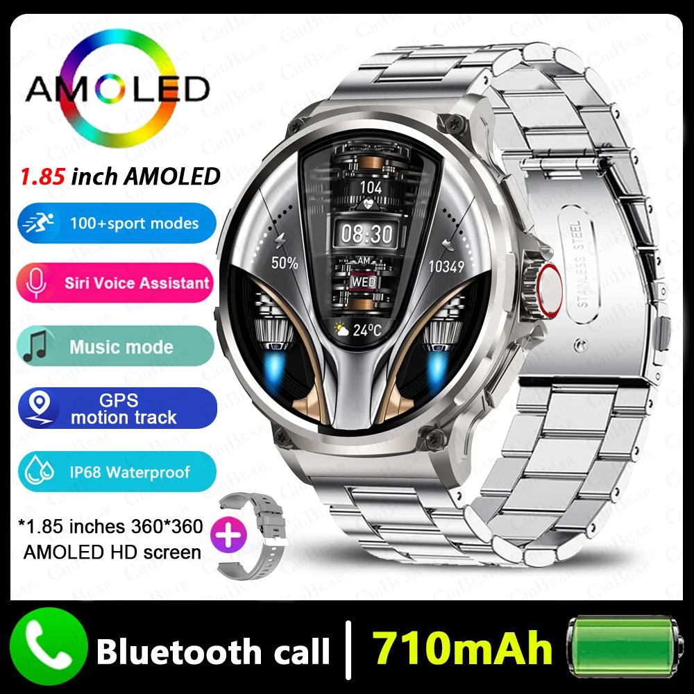 Jooeniok 2024 Smart Watch | 710mAh Long Battery Life | 1.85'' Always-on Screen | Bluetooth Call | IP68