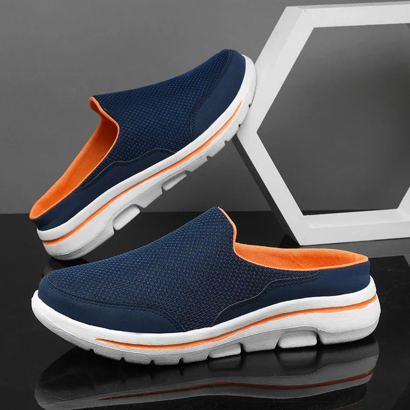 Ngouxm Men's Air Mesh Clog Slipper | Slip-On Backless Shoe | Lightweight EVA Outsole | Summer Breathable