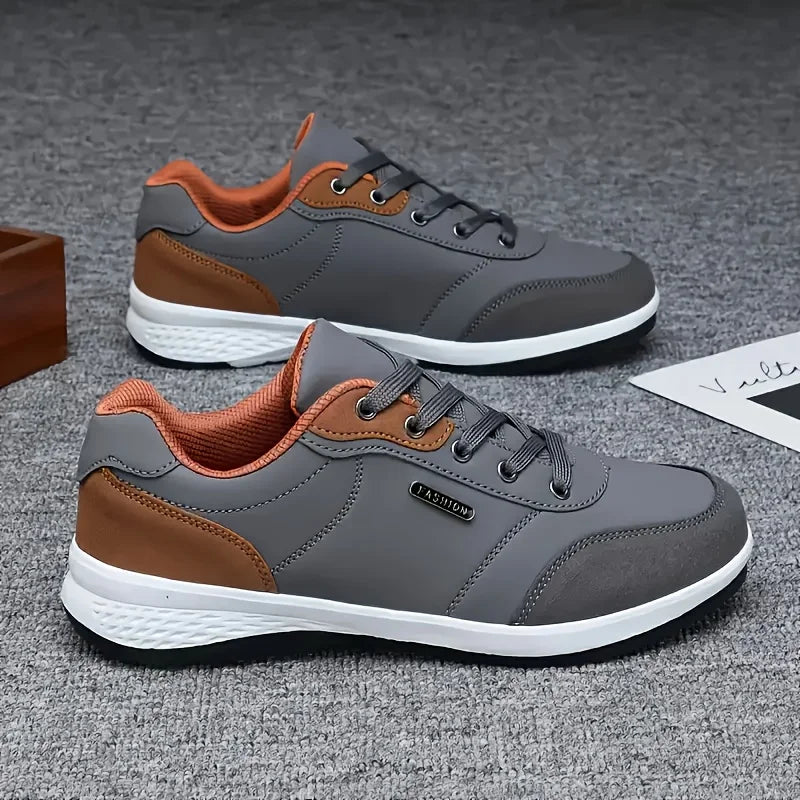 Men's Casual Trainers Model 603 | Navy Artificial Leather Look | Lightweight EVA Outsole | Smart Casual Sneaker