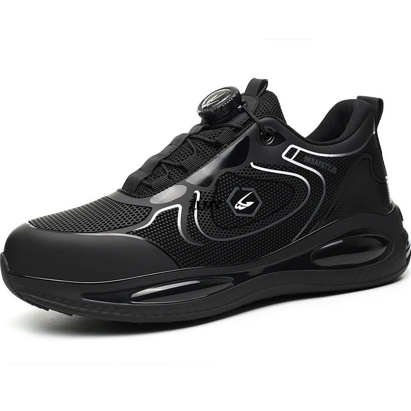 ZLMY "Watershell" Safety Work Boots | Anti-Smash Steel Toe | Anti-Stab | Waterproof | Quick Button Closure