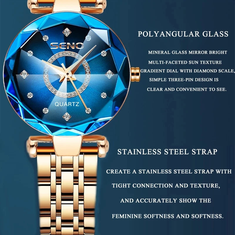 SENO Ocean Star Crystal 2025 Luxury Women's Watch