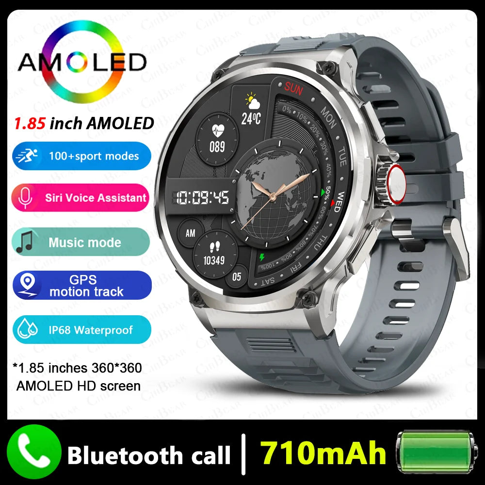 Jooeniok 2024 Smart Watch | 710mAh Long Battery Life | 1.85'' Always-on Screen | Bluetooth Call | IP68