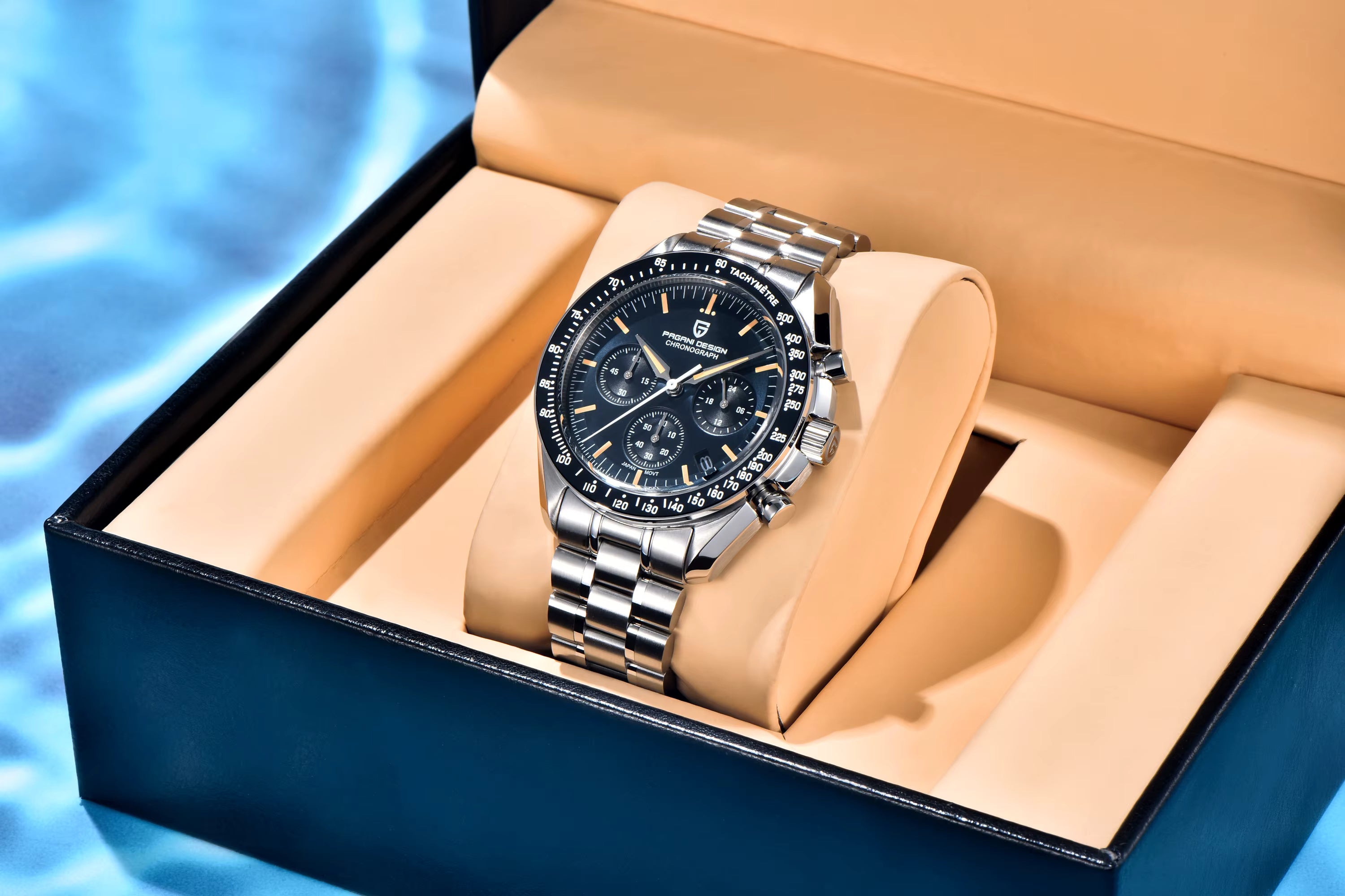 PAGANI DESIGN PD-1701 Quartz Chronograph for Men | Sapphire Crystal | 10Bar (100M) Water Resistant