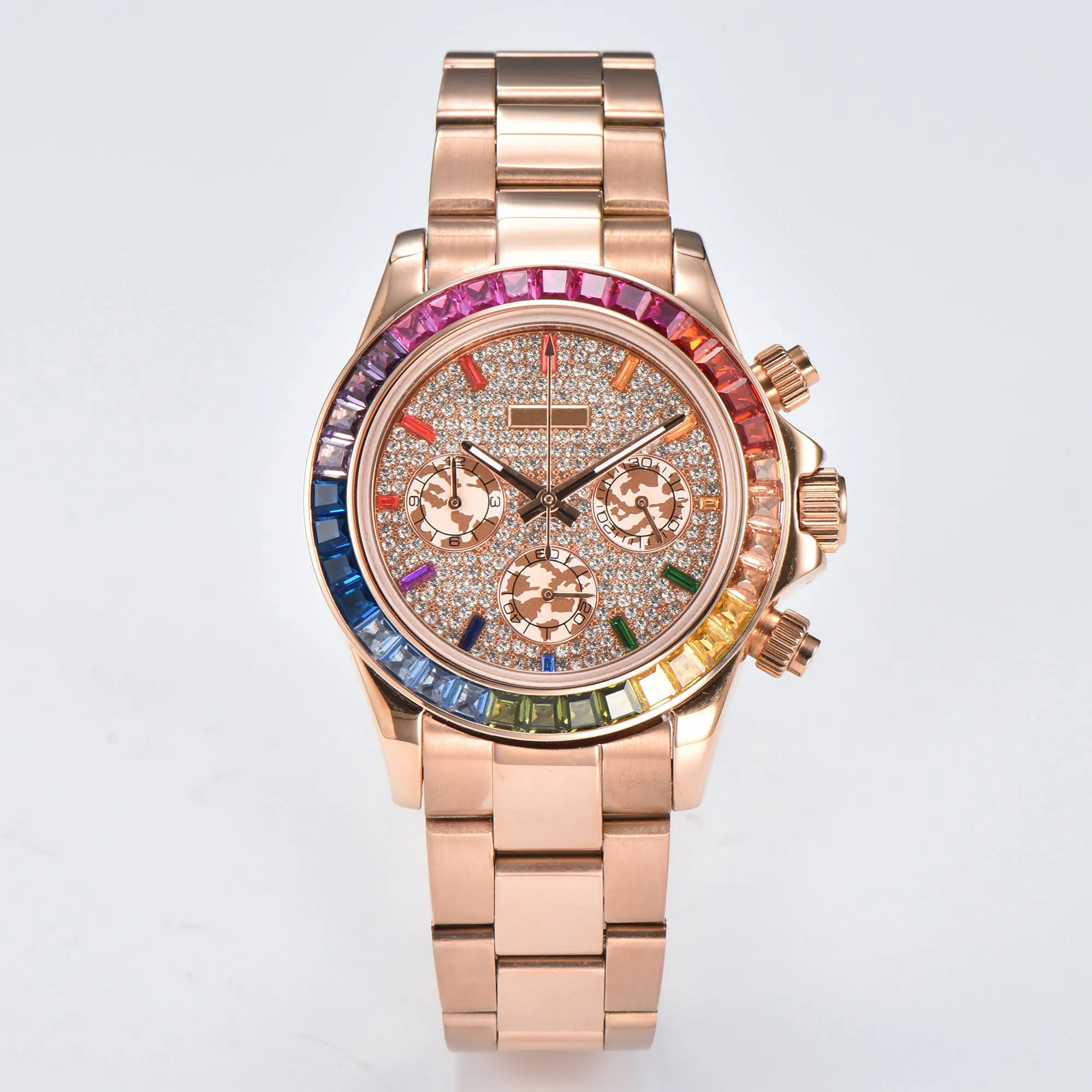 OUMASHI VK63 Luxury Men's Sports Watch with Sapphire Crystal, Stainless Steel, Water Resistant