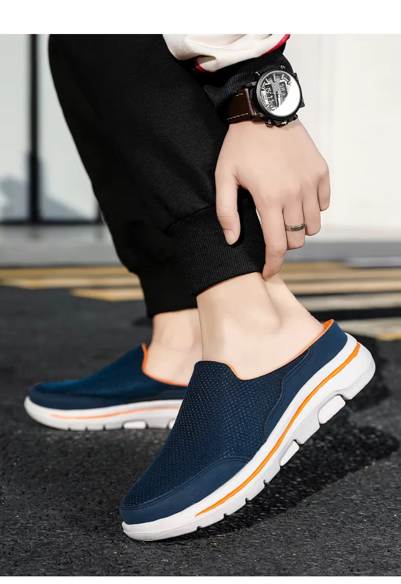 Ngouxm Men's Air Mesh Clog Slipper | Slip-On Backless Shoe | Lightweight EVA Outsole | Summer Breathable