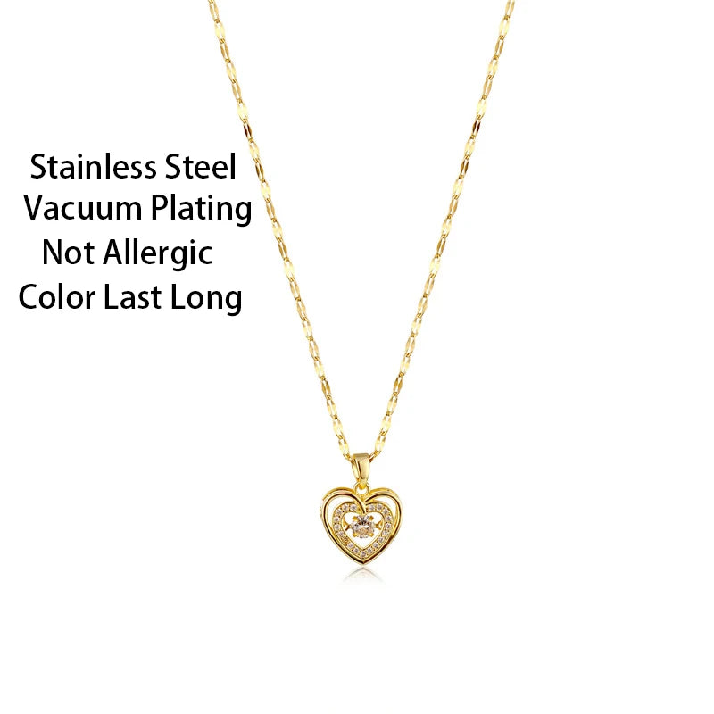Marisa Women's Tree of Life Pendant Necklace | Stainless Steel Zirconia Charm | Anti-Tarnish Cute/Romantic Jewellery